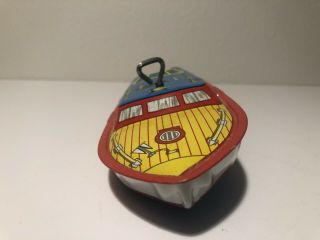 “Peggy” Mark 1 Chriscraft; Vintage J Chein Tin Toy Speed Boat; Wind Up 3