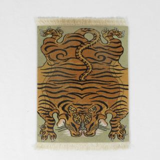Vintage Smithsonian Tibetian Tiger Mouse Rug Pad 2