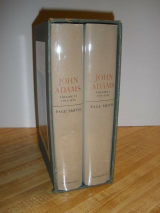 JOHN ADAMS Page Smith First Edition 2 Volumes American History PRESIDENTS 3