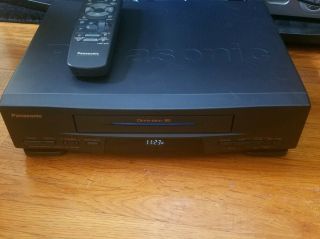 Panasonic Omnivision Pv - 2401 4 Head Vhs Vcr Player Recorder With Remote