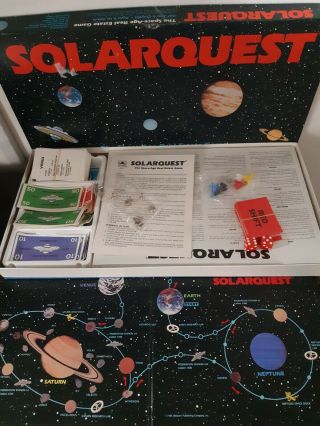 Vintage Solarquest Board Game 1986 Golden 100 Complete 2 To 6 Players Ages 8,