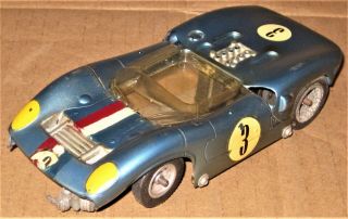 1970s VINTAGE 1/24 CAN AM RACER SLOT CAR with SCRATCH - MADE CHASSIS w/MOTOR 5