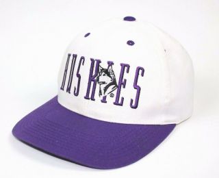 Vintage University Washington Huskies Football Throwback Snapback Hat Cap 90s