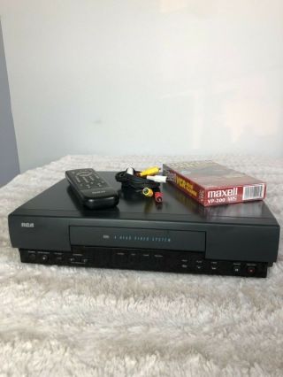 Rca Vr503a 4 - Head Vhs Vcr Video Cassette Recorder Player With Remote