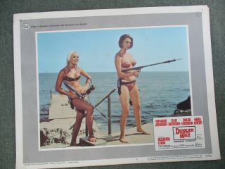 Vintage 1967 Deadlier Than The Male Lobby Card 1 Sexy Bikini Girls W Spear Gun