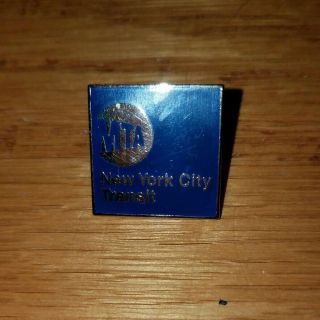 Vintage Mta Nyct York City Transit Pin Enamel Lapel Rare