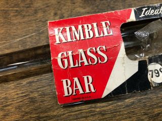 33099 Vintage NOS Kimble GLASS Bathroom Towel Bar / Rod 1950s 2