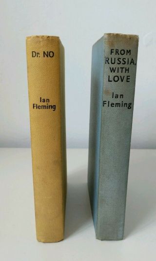 James Bond Dr No & From Russia With Love Ian Flemming Book Club First Editions