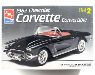 1962 Chevrolet Chevy Corvette Convertible Amt Ertl 1:25 Model Kit 6489