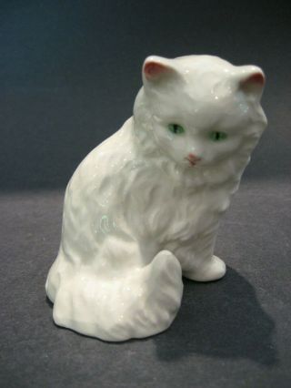 Vintage Goebel Mitzi White Persian Cat Figurine W Germany Fine German Porcelain