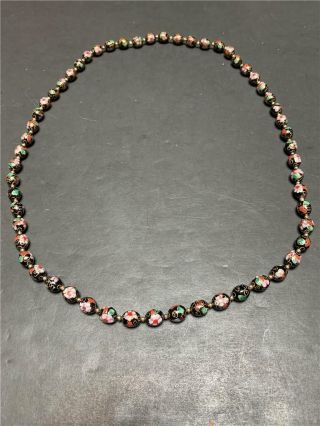 Vintage Chinese Cloisonne Bead Necklace