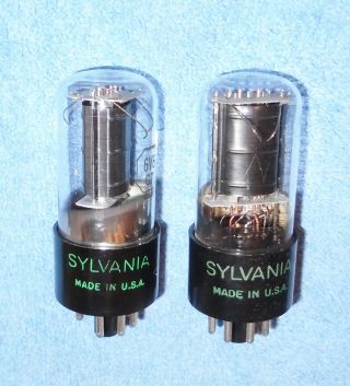 2 Sylvania 6v6gt Radio Vacuum Tubes - 1950 