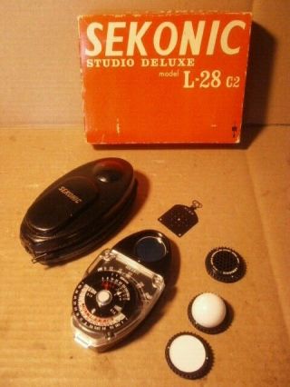 Vintage - Sekonic Light Meter Model L - 28c2 Studio Deluxe - Box