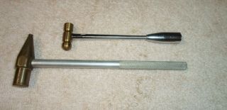 2 – Vintage Jewelers / Watchmakers Small Brass Hammers