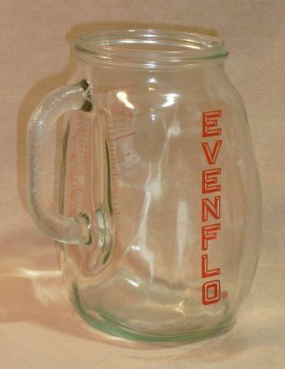 Vintage Evenflo Glass Measuring Pitcher 4 Cup 32 Ounce 1 Quart Baby Formula