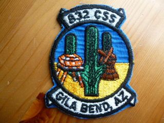 Usaf 832 Combat Support Squadron Patch Css Vintage Gila Bend Aaf 1985