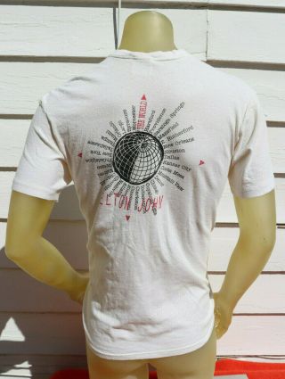 Vintage 80s 90s ELTON JOHN Tour Concert T - Shirt / Short Sleeve / Medium to Large 3