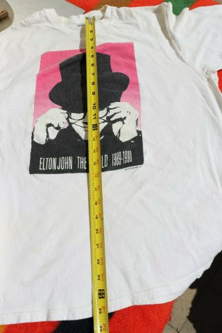 Vintage 80s 90s ELTON JOHN Tour Concert T - Shirt / Short Sleeve / Medium to Large 8