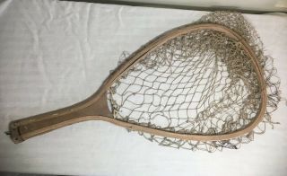 Vintage Wooden Wood Fishing Net - 23 " Long