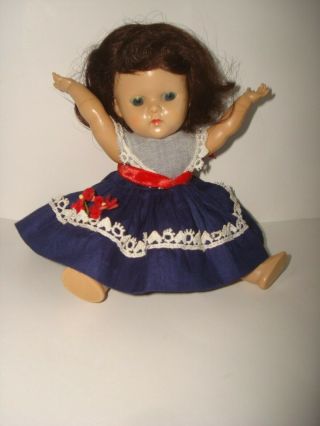 Vtg 1955 Ginny Vogue Doll Tiny Miss Dress 43 Fit Mdm Alexander Wendy/muffie/8 "