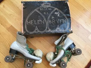 Hyde Roller Skates Womens 6 Vintage 50s Chicago Helen Bryan Rock Island Il