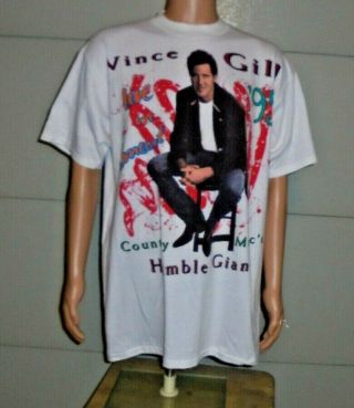 Vintage 1995 Vince Gill Live In Concert,  Extra Large,  Short Sleeve Tee Shirt