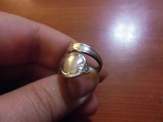 Vtg Sterling Silver Adjustable Band Spoon Ring Size 6 4.  9 Grams Cellini
