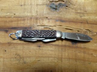 VINTAGE ULSTER USA BSA BOY SCOUTS CAMP SURVIVAL/UTILITY KNIFE - 4 blade/tools 2