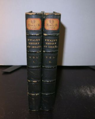 Heirich Ewald The History Of Israel 1869 2 Vols Leather