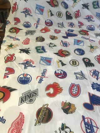 NHL Vintage Twin Full Bed Sheets Fitted & Flat Hockey Boys Room Cave Canada Team 5