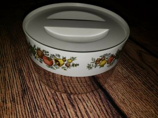 Vintage Pyrex See N Store Canister Spice Of Life Glass Container Jar