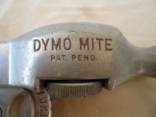 Vintage DYMO MITE Aluminum TAPEWRITER Label maker Hand Embossing Tool METAL 2
