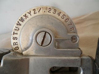 Vintage DYMO MITE Aluminum TAPEWRITER Label maker Hand Embossing Tool METAL 4