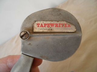 Vintage DYMO MITE Aluminum TAPEWRITER Label maker Hand Embossing Tool METAL 7
