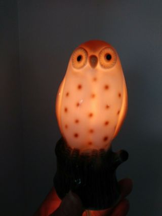 Vtg Irice Owl Night Light Lamp Japan