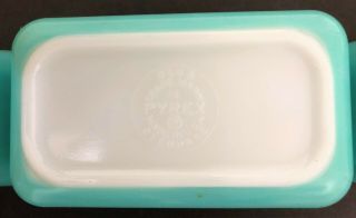 4 Vintage Pyrex Refrigerator Dishes Light Blue 3 with Glass Lids 3