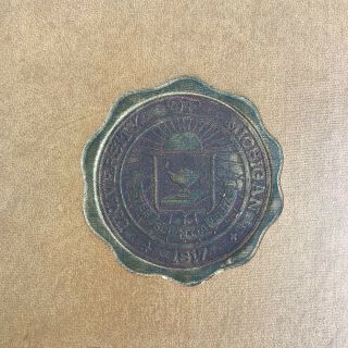 Vintage 3 - Ring Binder Office Supplies Notebook University Of Michigan MI Prop 2