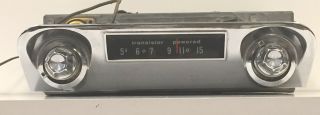 Vintage Motorola Am Car Radio Transistor Powered Ctm60x Chrome Slant Faced