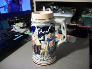 Vintage Beer Stein Mug Made In Japan 8 Inches Tall