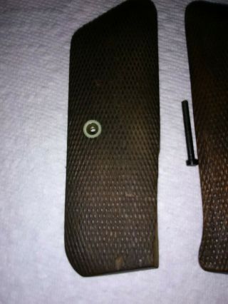 old checker pattern single screw 1911 wood grip? 3