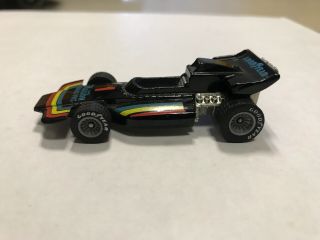 Vintage 1973 Hot Wheels Black Malibu Grand Prix 1 Formula One F1 Race Car Case3
