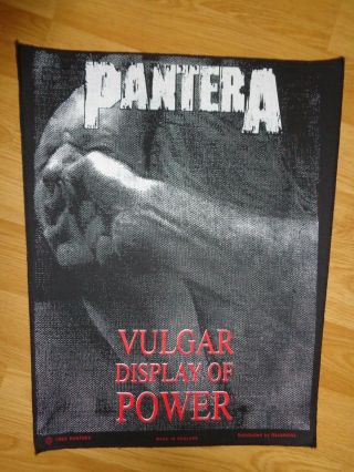 Back Patch Pantera " Vulgar Display Of Power " 1993 Vintage Heavy Thrash