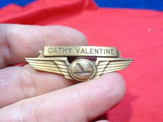 Vintage Named Airlines Hat Badge Pin