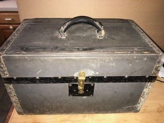 M C Lilley Co.  Vintage Military & Society Goods Travel Trunk
