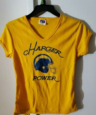 Vintage San Diego La Chargers Youth Girls Charger Power Shirt Medium