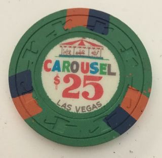 $25 Vintage Carousel Gaming Chip Casino Las Vegas