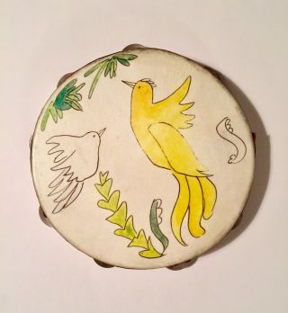 Vintage 1970’s Peace Dove Retro Tambourine Mexico