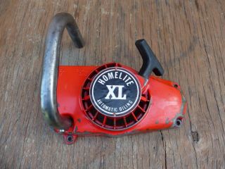 Vintage Homelite Xl Automatic Oiling Cast Chainsaw Recoil & Handle