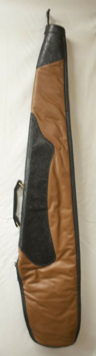 Vintage Sears Rifle Soft Case,  Heavy Quilted Zippered Gun Case,  Tan,  Black & Red