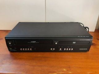 Magnavox Dv220mw9 Dvd & Vcr Combo Dvd Player / 4 Head Vhs Vcr Recorder No Remote